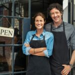 Small business owners couple